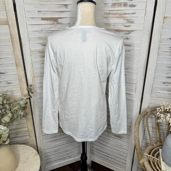 VTG 90s RALPH LAUREN ACTIVE Women's Large Crest Logo White Top Preppy Classic - Picture 11 of 13